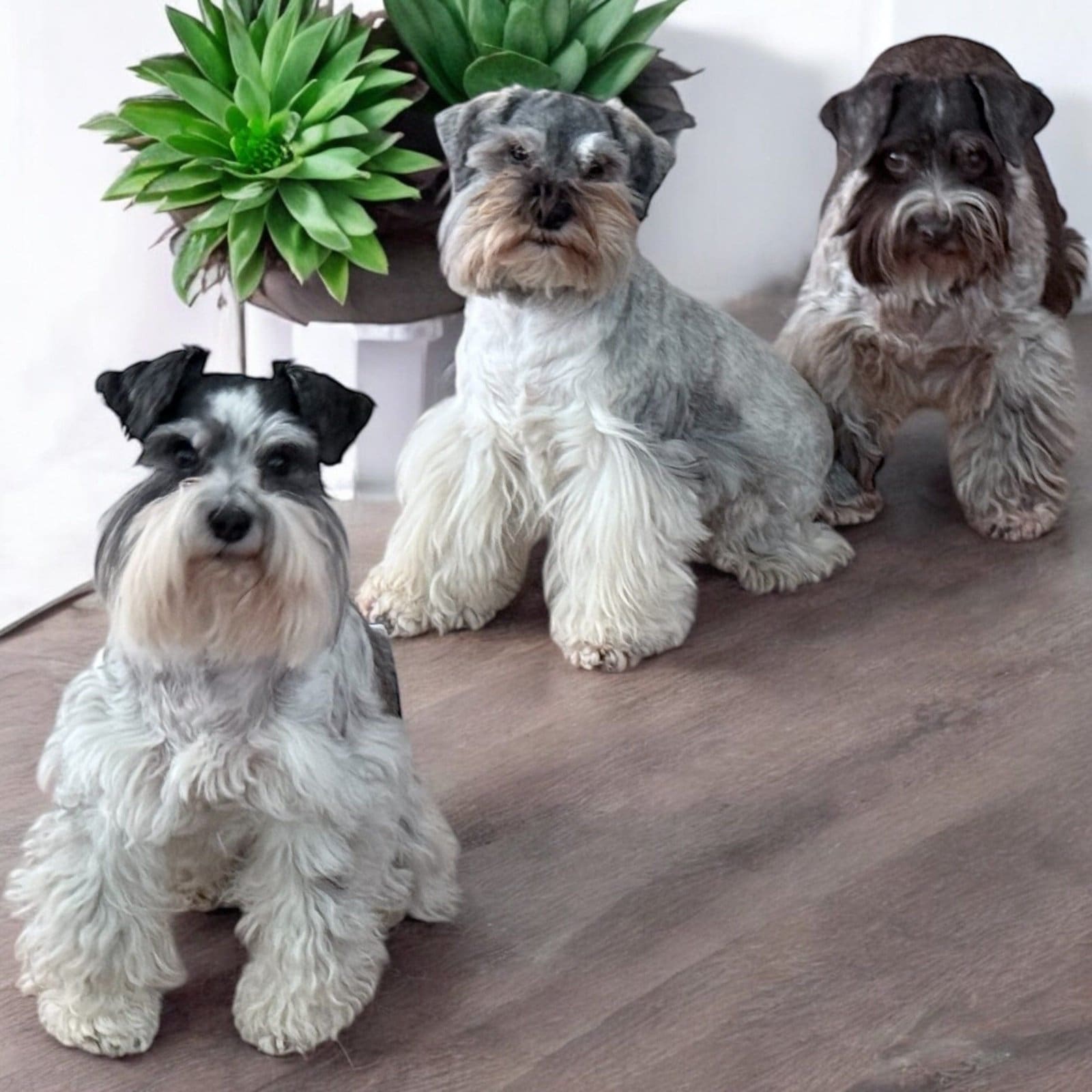 size of mini schnauzers