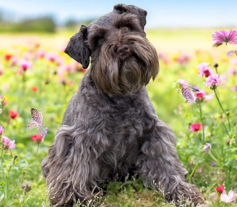 liver roan female miniature schnauzer breeder